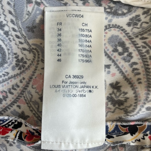 Louis Vuitton Navy Blue, Red, and Cream Floral Dress Size 36 - Picture 14 of 14